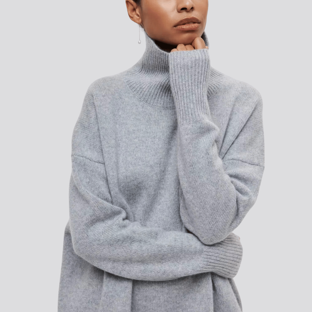 Vrouwen oversized turtleneck trui van luxe breiwerk - voor casual lagen in de herfst & winter