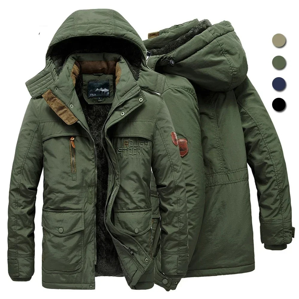 Parka jack - robuuste fleece-gevoerde buitenjas voor mannen