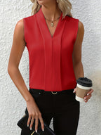 Mouwloze zomertop - elegante dames blouse