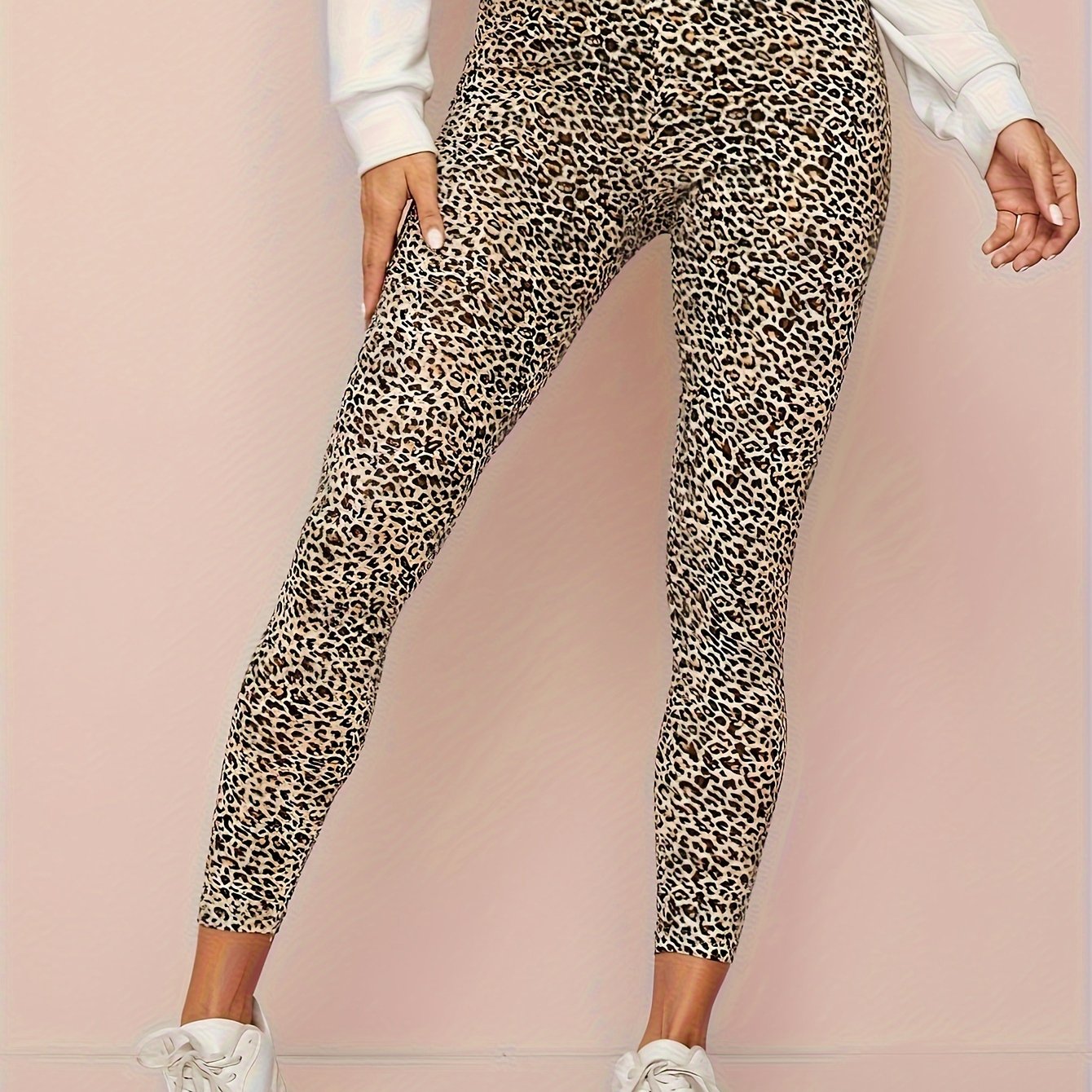 Hoge taille luipaardprint leggings - dames sporttights in diverse kleuren