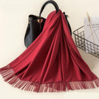 Kasjmieren winterash shawl - luxe dameswrap - Bakkermode.nl