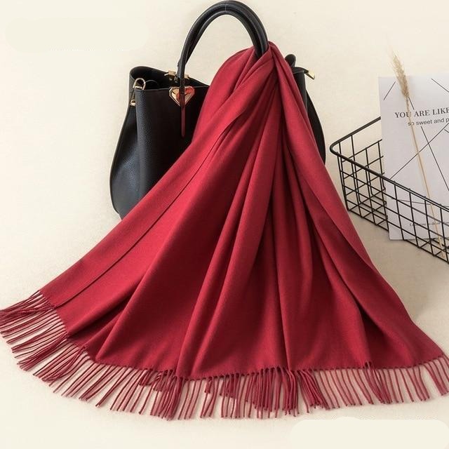 Kasjmieren winterash shawl - luxe dameswrap - Bakkermode.nl