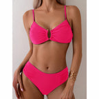2-delige dames zwemkleding hoogzit bikini set - elegante strandoutfit