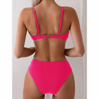 2-delige dames zwemkleding hoogzit bikini set - elegante strandoutfit