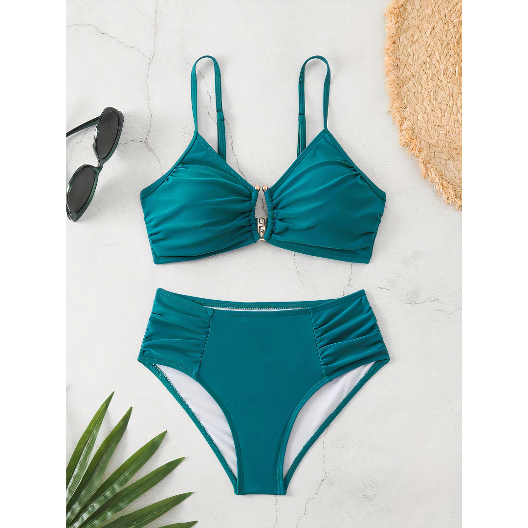 2-delige dames zwemkleding hoogzit bikini set - elegante strandoutfit