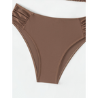 2-delige dames zwemkleding - stijlvolle bikini set met chique driehoekstop & hoge taille bikinibroekjes voor stranduitjes