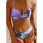 2-delig dames zwemset met stijlvolle bloemenprint - trendy strandoutfit voor zomervakanties