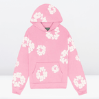 2-delige vrouwenhoodie loungewear set met bloemenprint - trendy katoenen ensemble voor casual gebruik