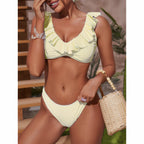 2-delige dames badmode met ruches - elegante strandoutfit