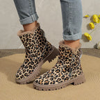 Leopardprint laarzen - stijlvolle bruin dames enkelboots