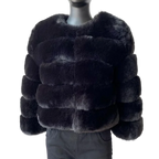 Damesjas van imitatiebont - stijlvol en zacht getextureerd - Bakkermode.nl