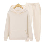 2-delige trainingsoutfit - trendy zwarte hoodie en joggingset voor dames
