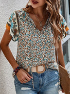 Damesblouse met bloemenprint - lichte, relaxte top voor de zomer