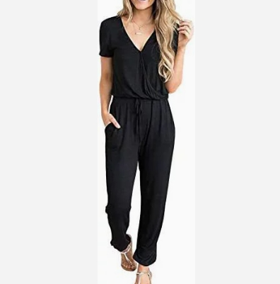 Jumpsuit - stijlvolle dames v-hals casual outfit