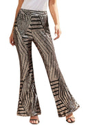 Flared paillettenbroeken - elegante glinsterende damesflairs