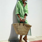 Shirtjurk - gezellige pasvorm gestreepte dames shirtjurk