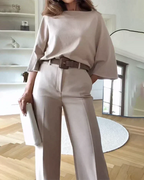 Dames relaxte fit beige linnenmix broeken - stijlvolle en veelzijdige draagbare kleding