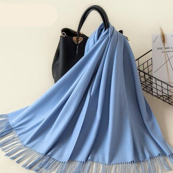 Kasjmieren winterash shawl - luxe dameswrap - Bakkermode.nl