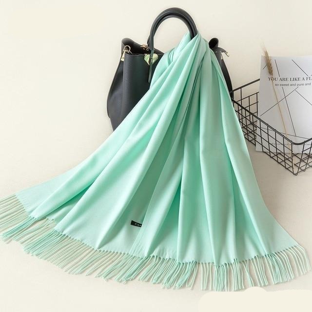 Kasjmieren winterash shawl - luxe dameswrap - Bakkermode.nl