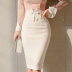 Pencil skirt - klassieke witte hoge taille
