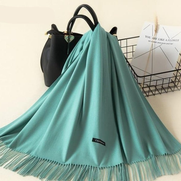 Kasjmieren winterash shawl - luxe dameswrap - Bakkermode.nl