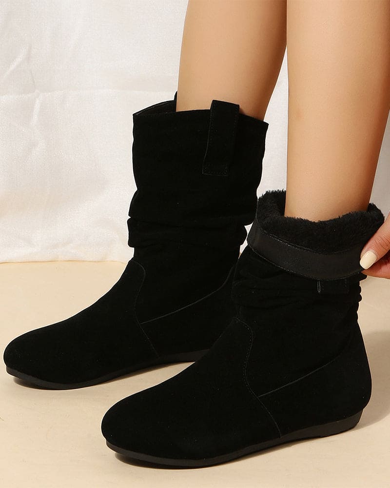 Ontspannen slouch enkellaarsjes - stijlvolle dames suède boots
