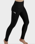 Hoge taille sportlegging met zakken - stijlvolle dames workout broek