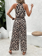Dames leopardprint halterjurk – trendy casual zomeroutfit
