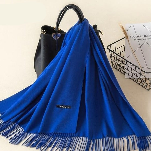 Kasjmieren winterash shawl - luxe dameswrap - Bakkermode.nl