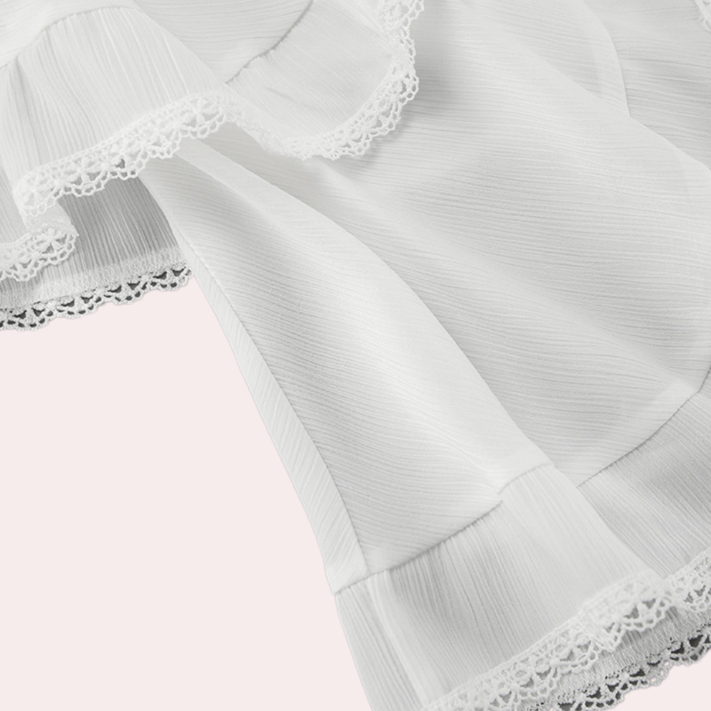 Witte lagenrok - verfijnde rok met kantdetails