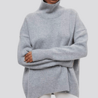 Vrouwen oversized turtleneck trui van luxe breiwerk - voor casual lagen in de herfst & winter
