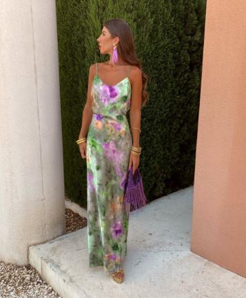 Maxi jurk - elegante bloemenprint avondjurk