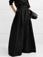 Hoge taille geplooide rok - elegante maxi rok voor dames - Bakkermode.nl
