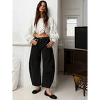 Brede pijpen denim jeans - casual stijlvol voor dames