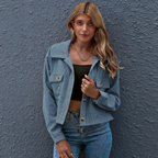 Corduroy jas - trendy oversized shirtjas voor dames
