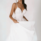 Dames casual jurken flowy midi jurk met rugdetail - elegante avond- en evenementenmode