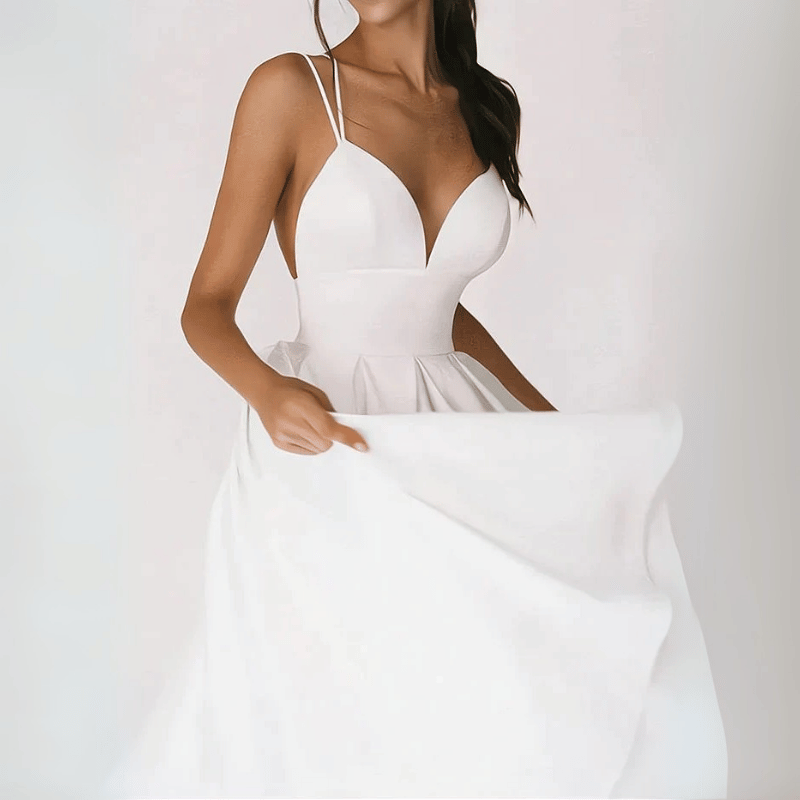 Dames casual jurken flowy midi jurk met rugdetail - elegante avond- en evenementenmode