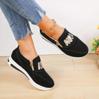 Instap sneakers - dames casual schoeisel met trendy ritsdetail