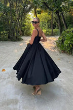 Maxi jurk - verfijnde zwarte avondjurk voor dames