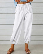 Dames wijde leg broek - zacht stof relaxte pasvorm voor casual dagen