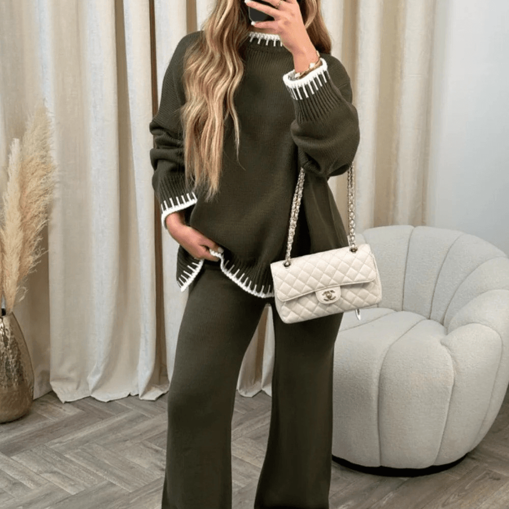 2-delig lounge set - knusse gebreide damesoutfit