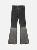 Flared denim jeans - vintage zwarte damesbroeken