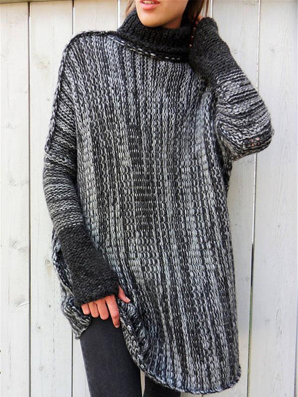 Gebreide coltrui - gezellige damespullover voor dagelijks gebruik - Bakkermode.nl