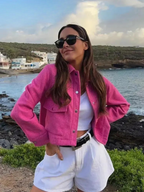 Dames tailored bomberjack - luxe zachte stof voor casual dagelijks gebruik