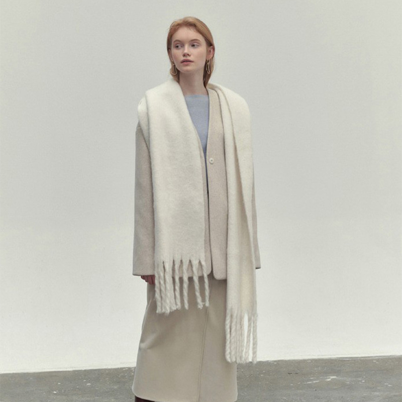 Wollen sjaal - luxe zachte dames winterwrap - Bakkermode.nl