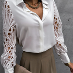 Damesblouse met unieke mouwdesign - elegante en lichte top voor kantoor & casual