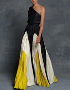 Delaide - maxi dames jurk met één schouder