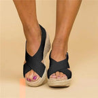 Dames wedge sandalen - stijlvolle espadrille design voor ontspannen uitjes