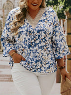 Casual top - stijlvolle dames bloemenblouse