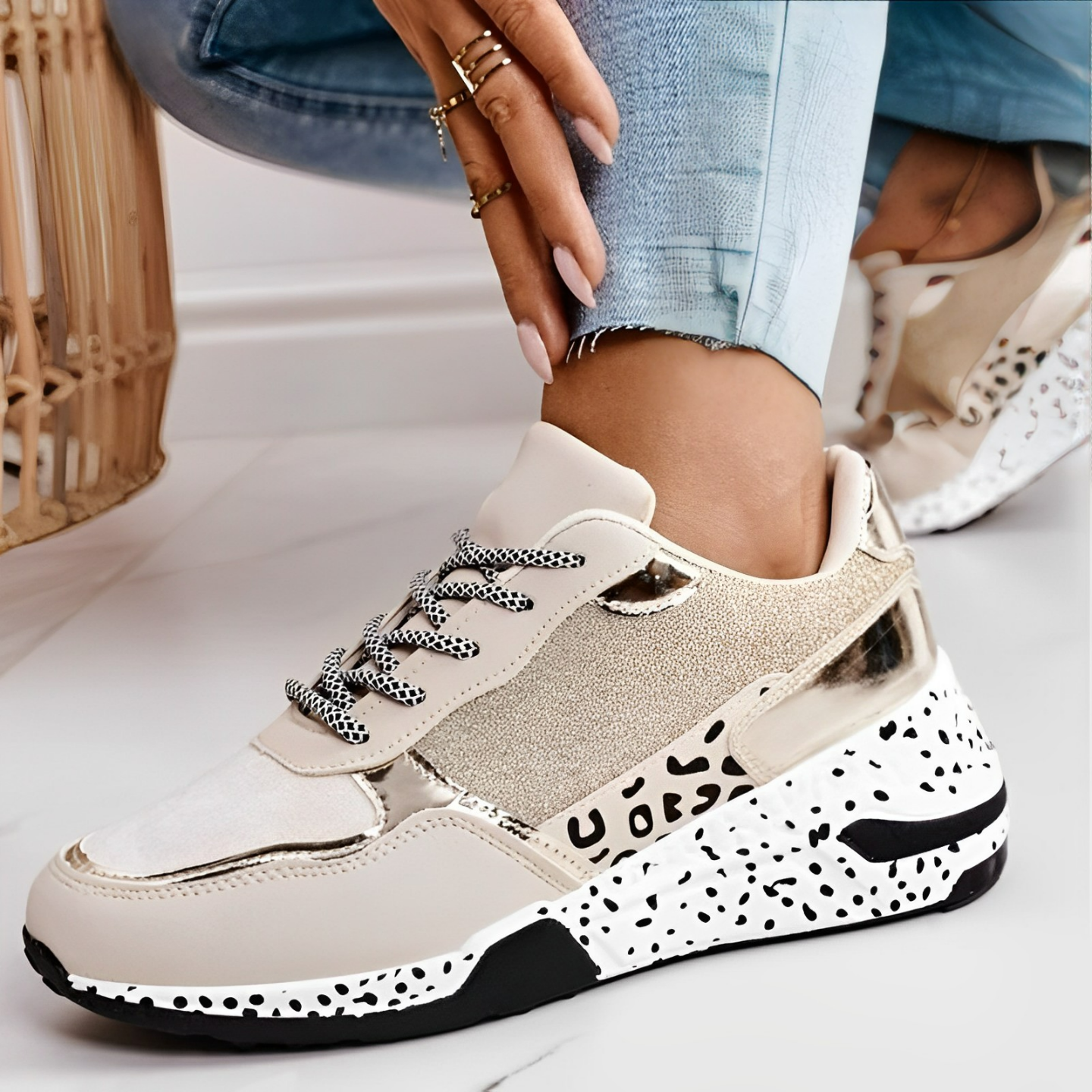 Dames orthopedische sneakers - stijlvolle trainers met een focus op zachtheid - Bakkermode.nl